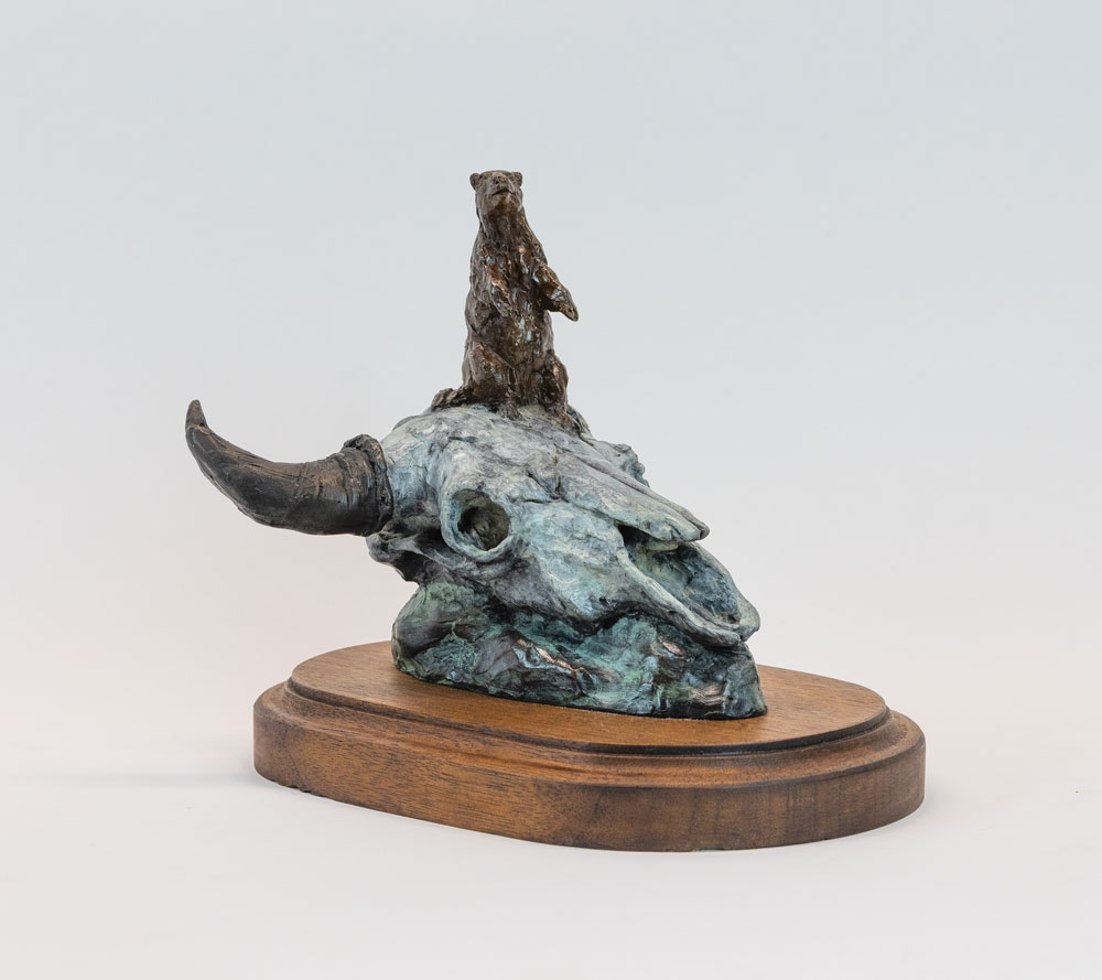 Jay Contway Legacy Art - Prairie Dog on a Skull
