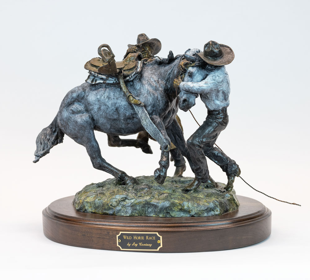 Jay Contway Legacy Art - Breaking a Bronc